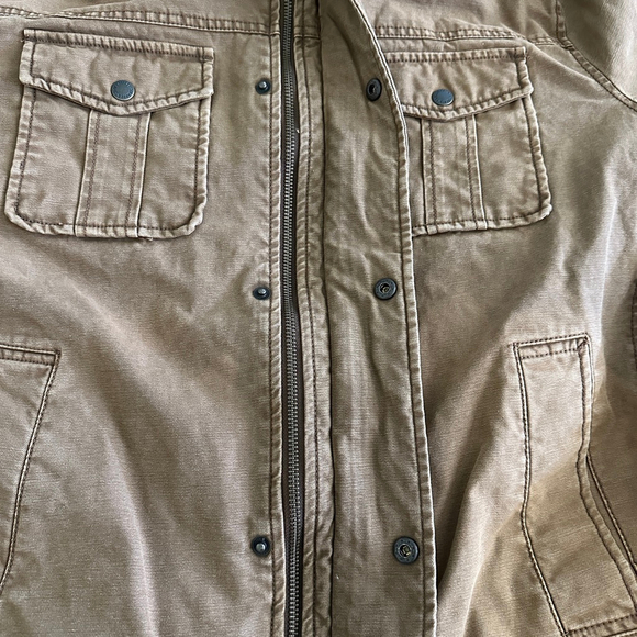 Men's Levi Strauss & Co. Tan Cotton Jacket Size L – Corduroy Collar Quilte - Picture 7 of 12